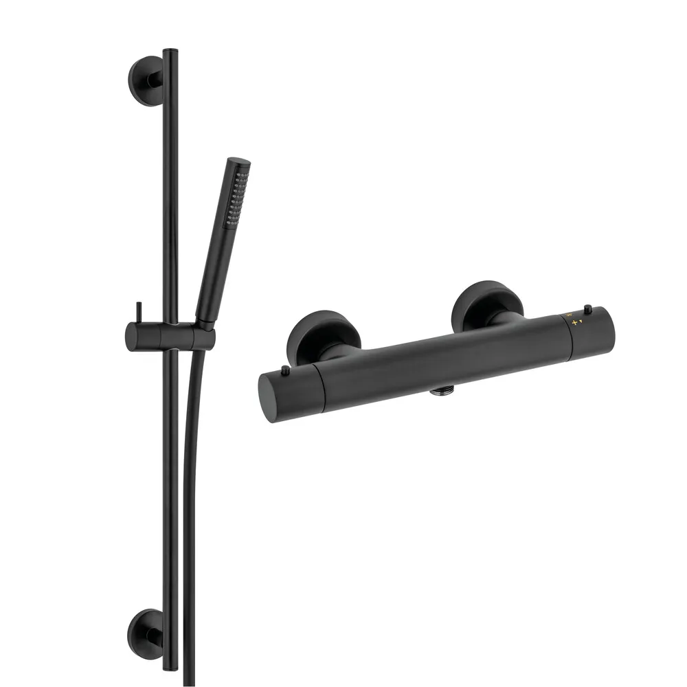 Van Marcke Nero douchethermostaat met doucheset mat zwart