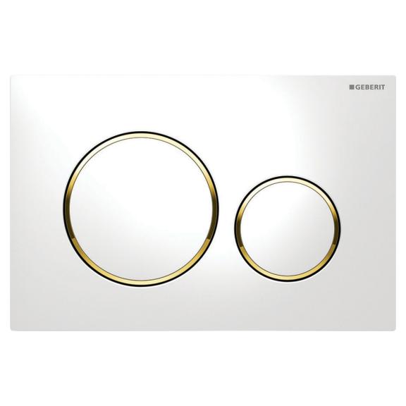 Geberit Sigma20 bedieningsplaat voor inbouwreservoir wit/goud