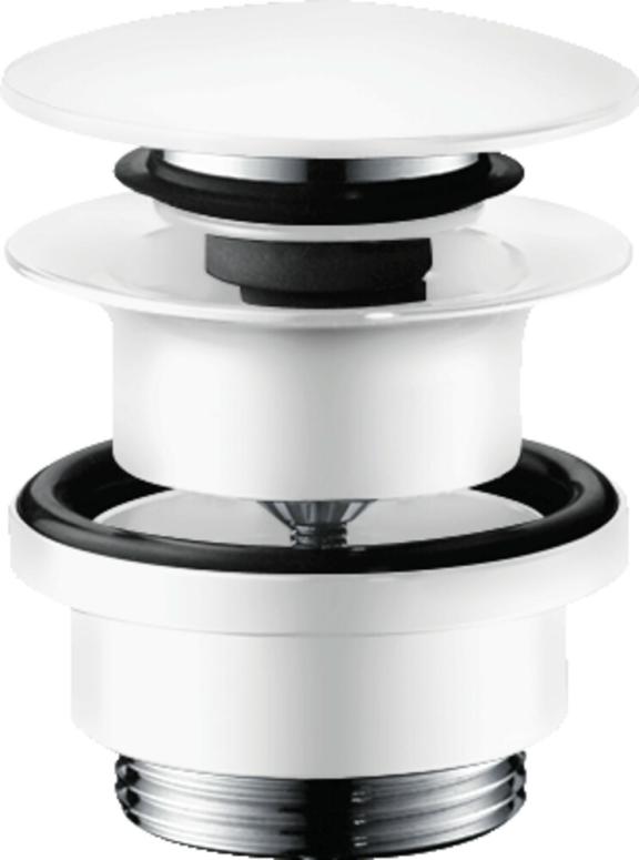 Hansgrohe afvoergarnituur Push-Open mat wit