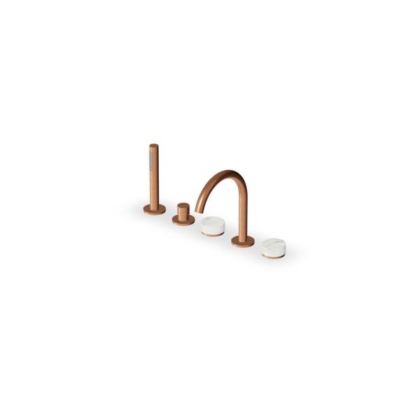 Zucchetti Isy22 Marmo mélangeur bain 232 mm Brushed PVD Copper