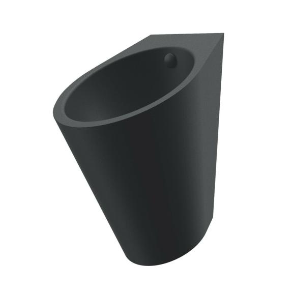 Delabie FINO urinoir zonder spoelrand wandmontage toevoer achter RVS 304 zwart