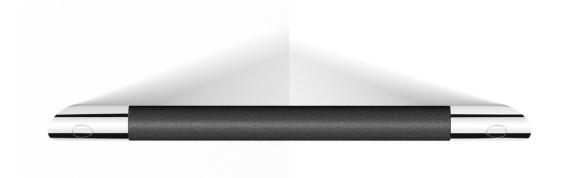 Van Marcke Collection Sano+ repose-pieds/barre appui alu chromé noir soft touch