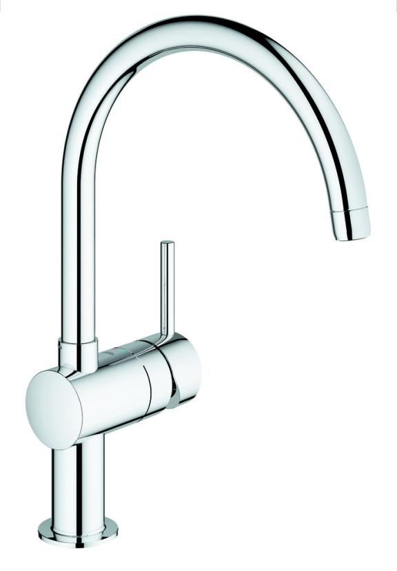 Grohe Minta keukenmengkraan 1-greeps 1-gats C-uitloop chroom