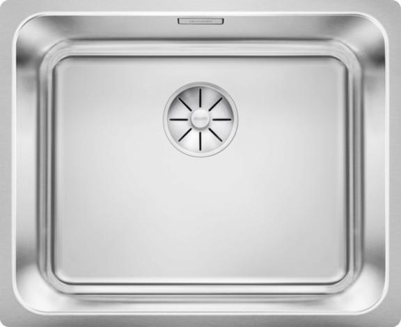 Blanco Solis 500-U onderbouwspoeltafel 1bak korfventiel 3 1/2" RVS