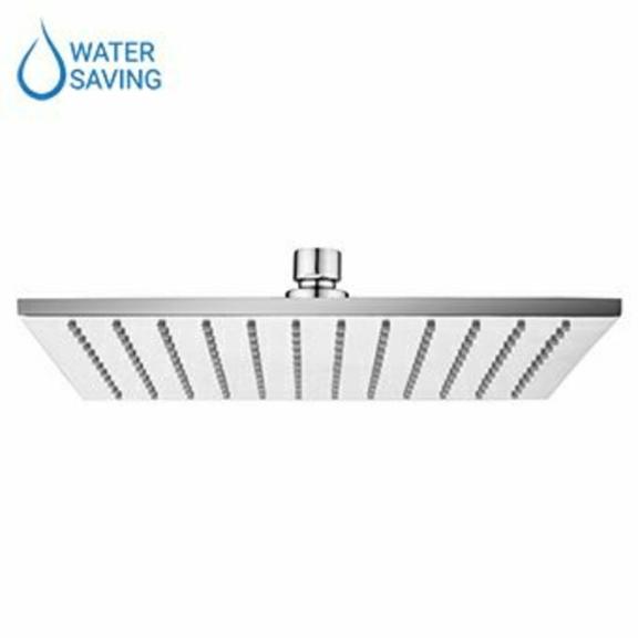 Zucchetti douche de tête 300x300mm jet fixe laiton anti-calcaire 6l/min Noir mat gaufré