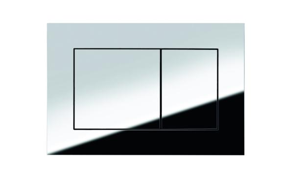 TeceNow bedieningsplaat duospoeltechniek chroom glanzend