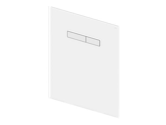Tece TeceLux bedieningsplaat wit glas knoppen wit