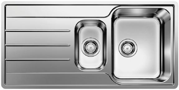 Blanco Lemis 6 S-IF inbouwspoeltafel 1,5bak omkeerbaar korfventiel RVS