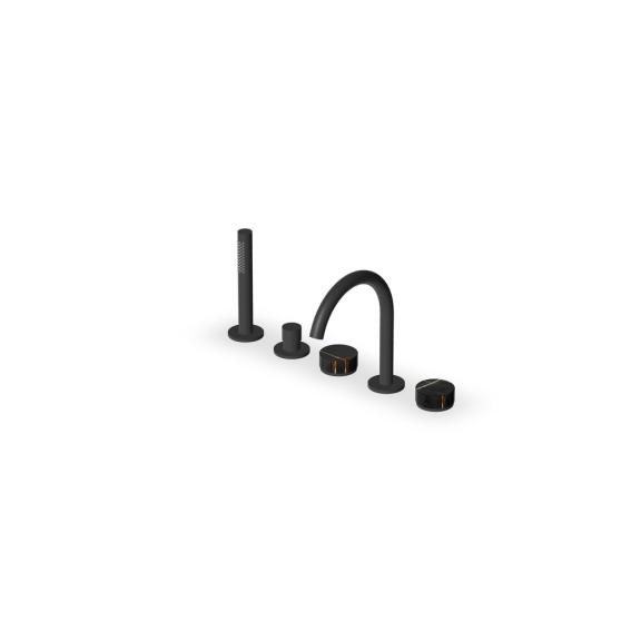 Zucchetti Isy22 Marmo mélangeur bain 232 mm Noir mat lisse