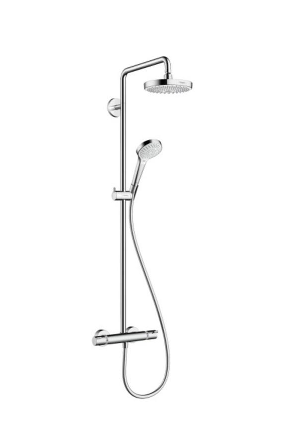 Hansgrohe Croma Select S 180 Showerpipe hoofddouche D180mm 2jets wit/chroom