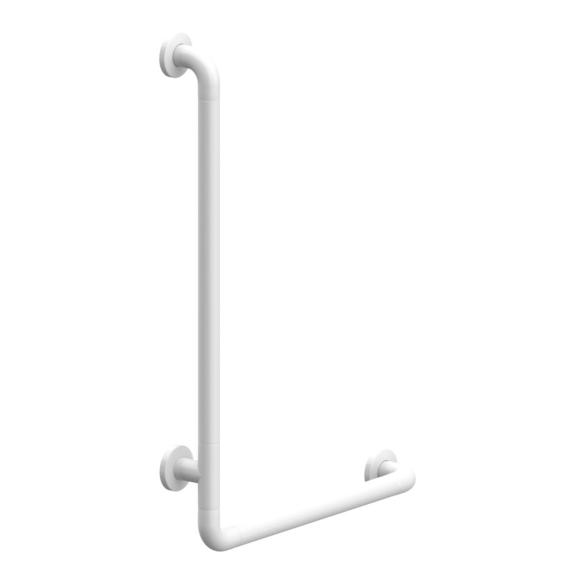 Normbau Nylon Care steungreep 500 x 750 mm 90° D34 mm wit
