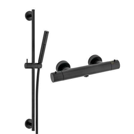 Van Marcke Nero thermostatique de douche avec set de douche mat zwart